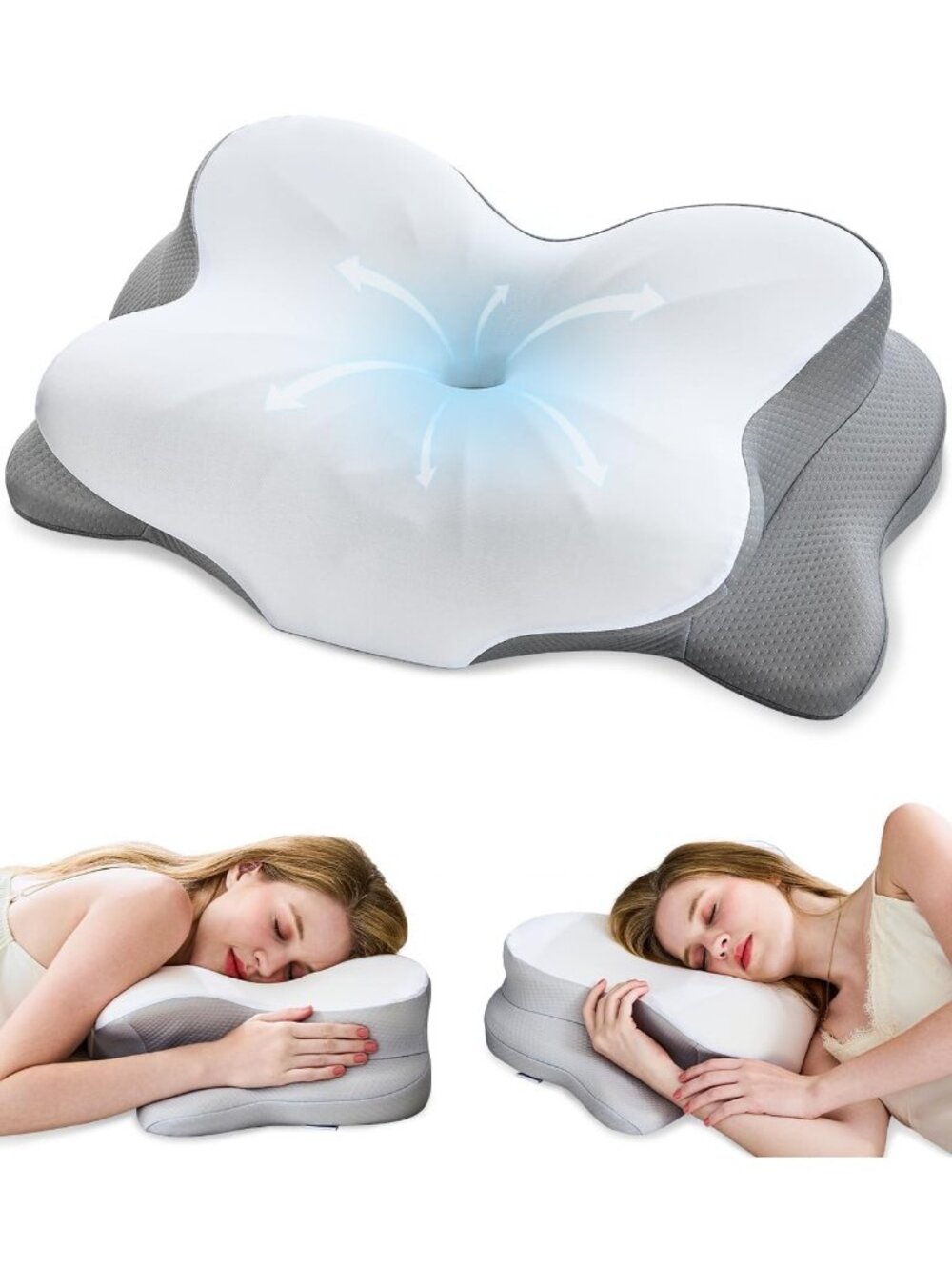 Cervical Memory Foam Pillow - Adjustable Heights for Neck Pain Relief & Comfort